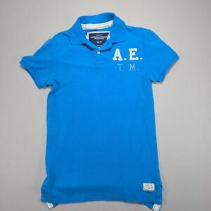 American Eagle‎ Outfitters Polo Shirt Blue AE TM Vintage Fit Men's XS
